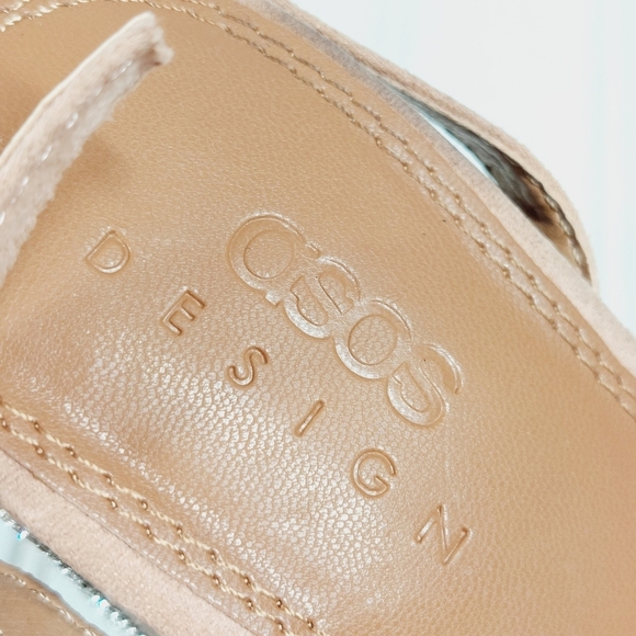 Asos Design Noun Platform Barely There Embellished Heeled Sandals F781 - Picture 11 of 12